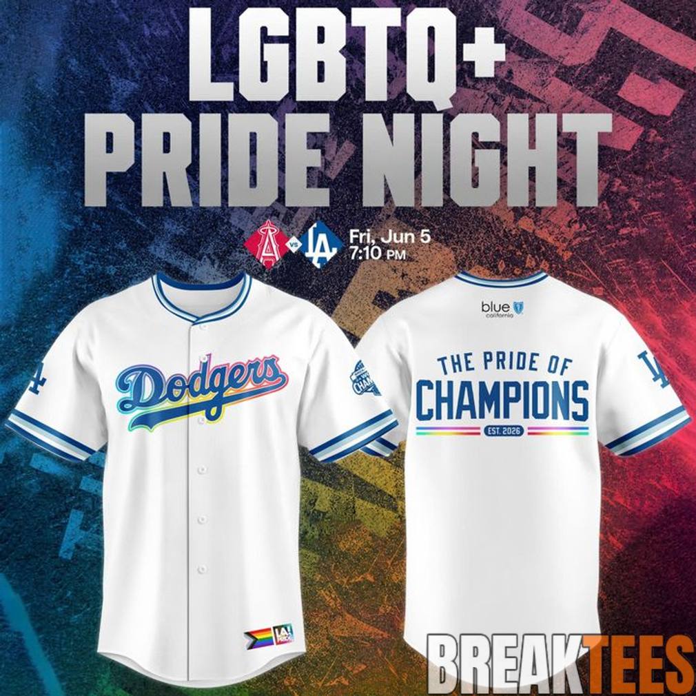 Los Angeles Dodgers 2026 LGBTQ+ Pride Night Baseball Jersey Unisex T-shirt, Sweatshirt, Hoodie, Long Sleeve Tee - T-Shirt, Sweatshirt, Hoodie