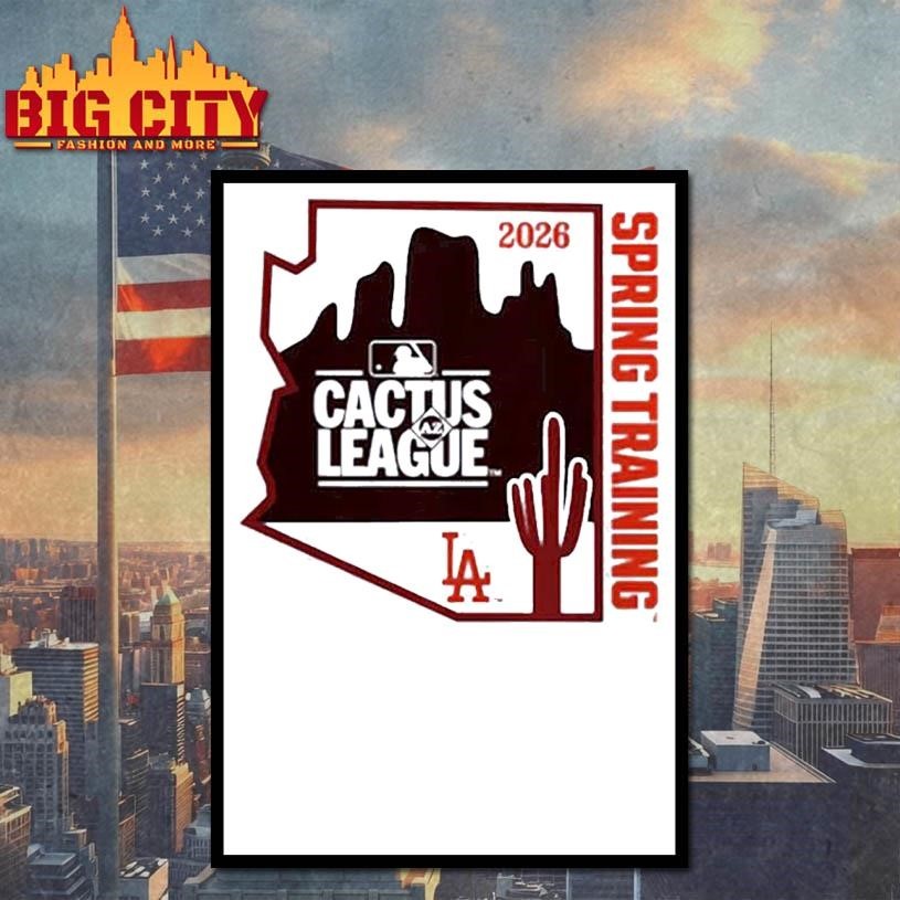 Los Angeles Dodgers 2026 Spring Training Cactus - Adult & Kids T-Shirts, Sweatshirts & Hoodies apparel design preview 4