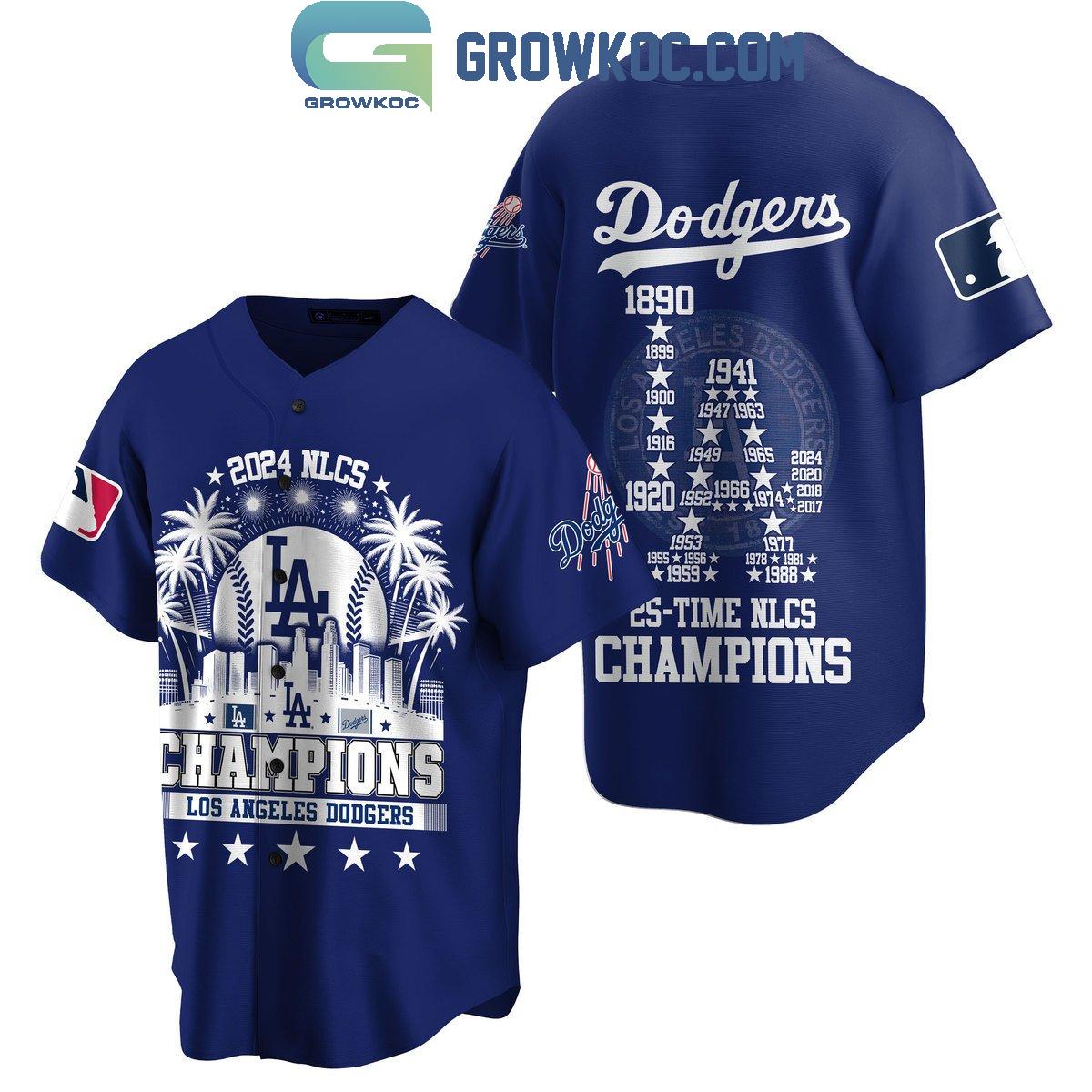 Los Angeles Dodgers 25th Time Of NLCS Champions 2024 Baseball Jersey baseball jersey product view 2