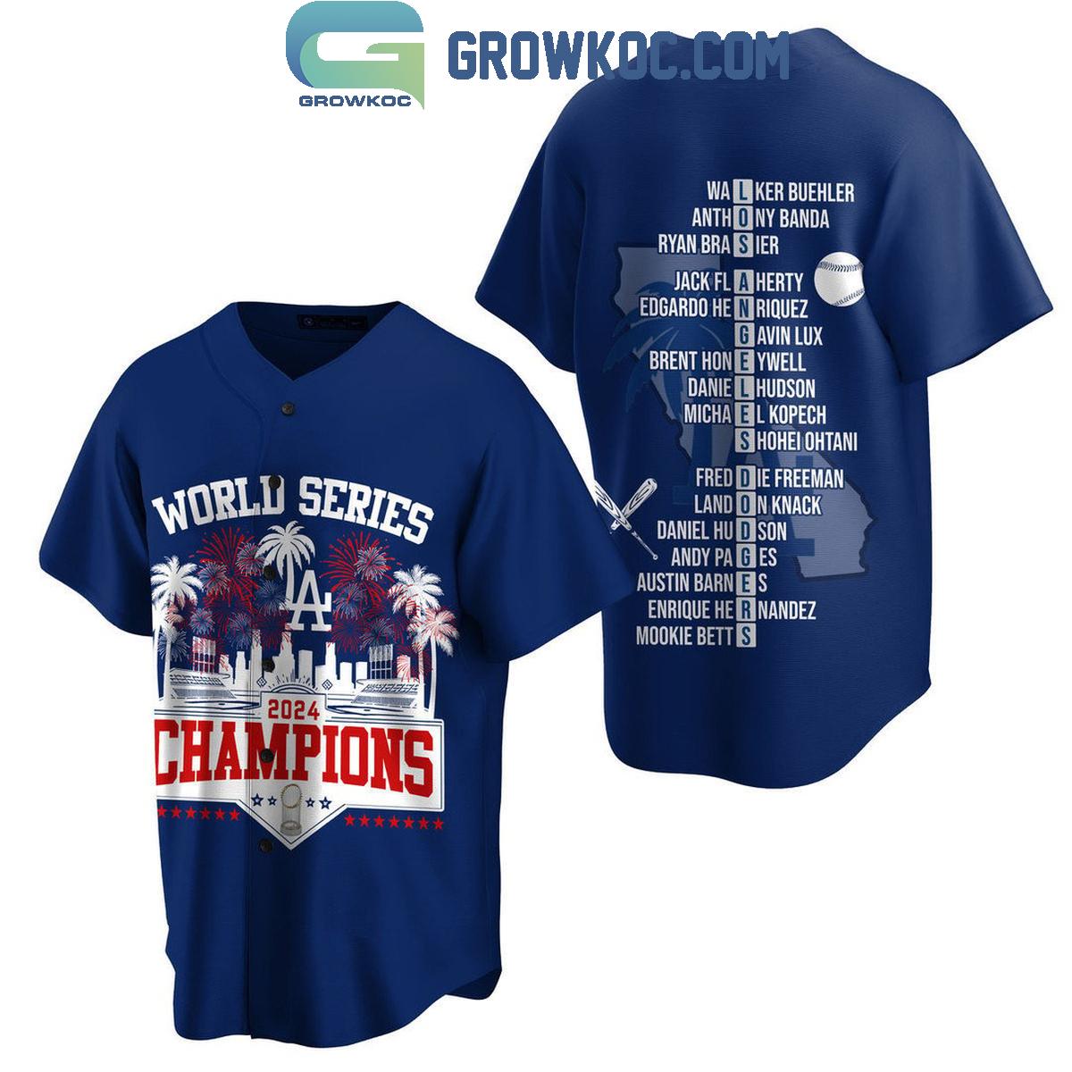 Los Angeles Dodgers All Player Name World Series 2024 Champions Baseball Jersey baseball jersey product view 1