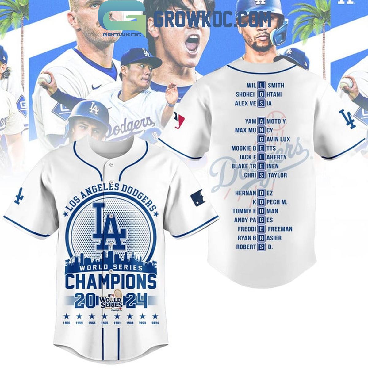 Los Angeles Dodgers Champions World Series 2024 Go Dodgers Fan Baseball Jersey baseball jersey product view 2