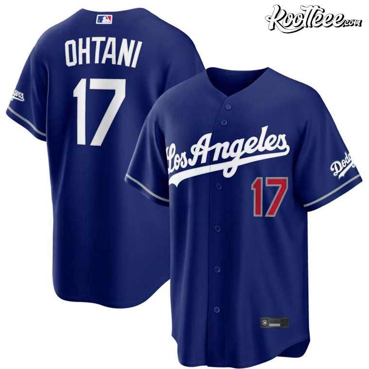Los Angeles Dodgers Shohei Ohtani No 17 Custom Name Number Baseball Jersey baseball jersey product view 1