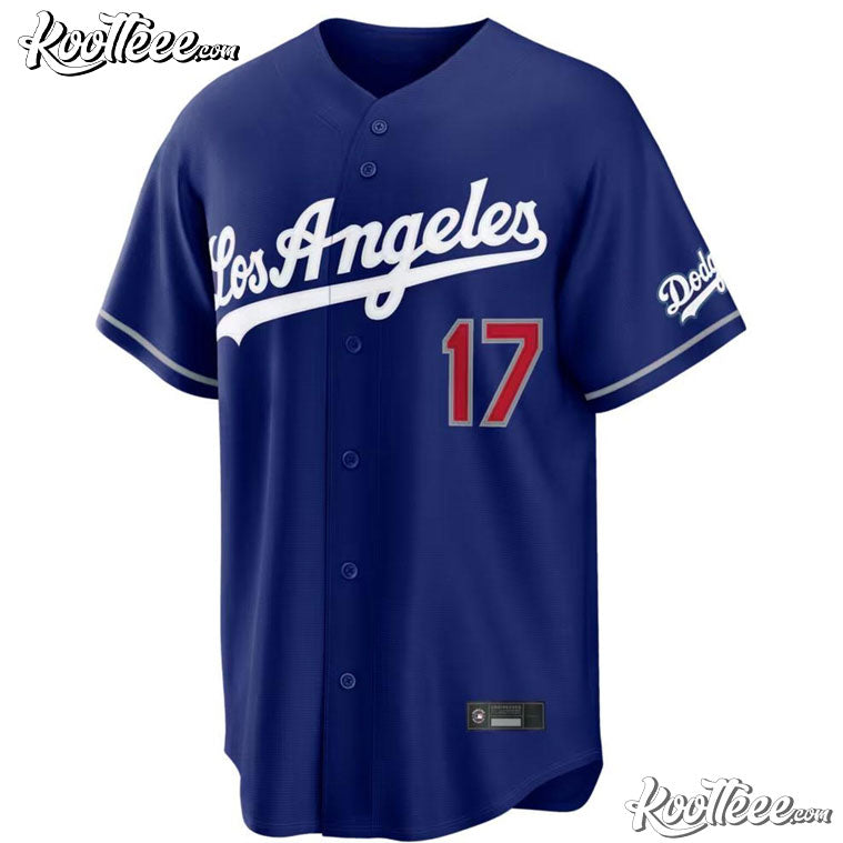 Los Angeles Dodgers Shohei Ohtani No 17 Custom Name Number Baseball Jersey baseball jersey product view 2