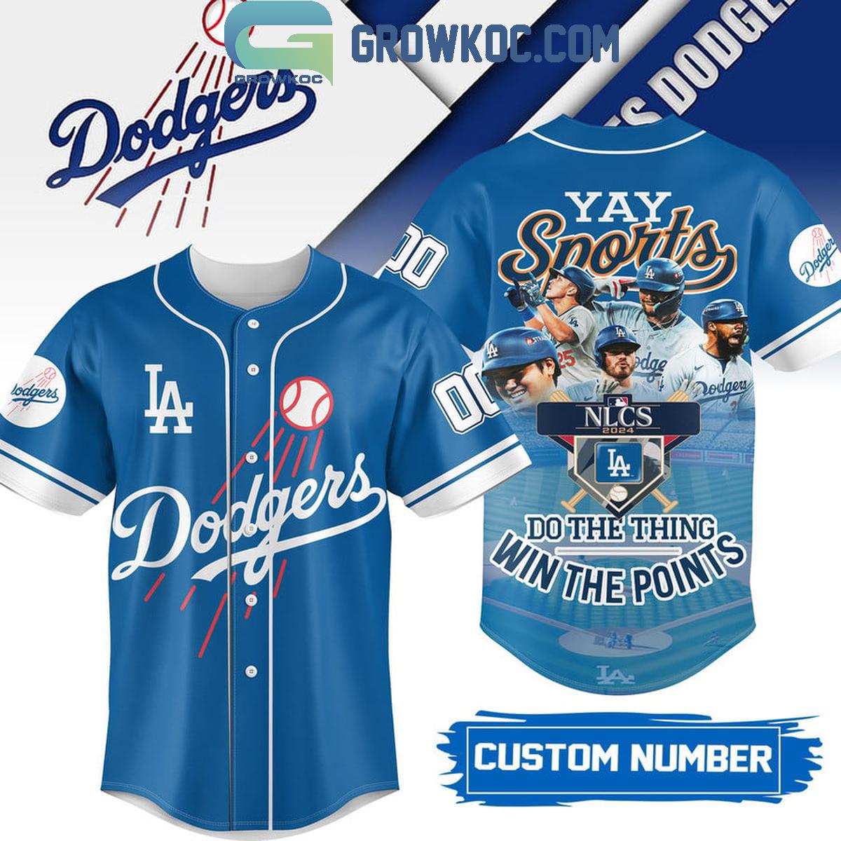 Los Angeles Dodgers Yay Sports NLCS 2024 Champions Personalized Baseball Jersey baseball jersey product view 1