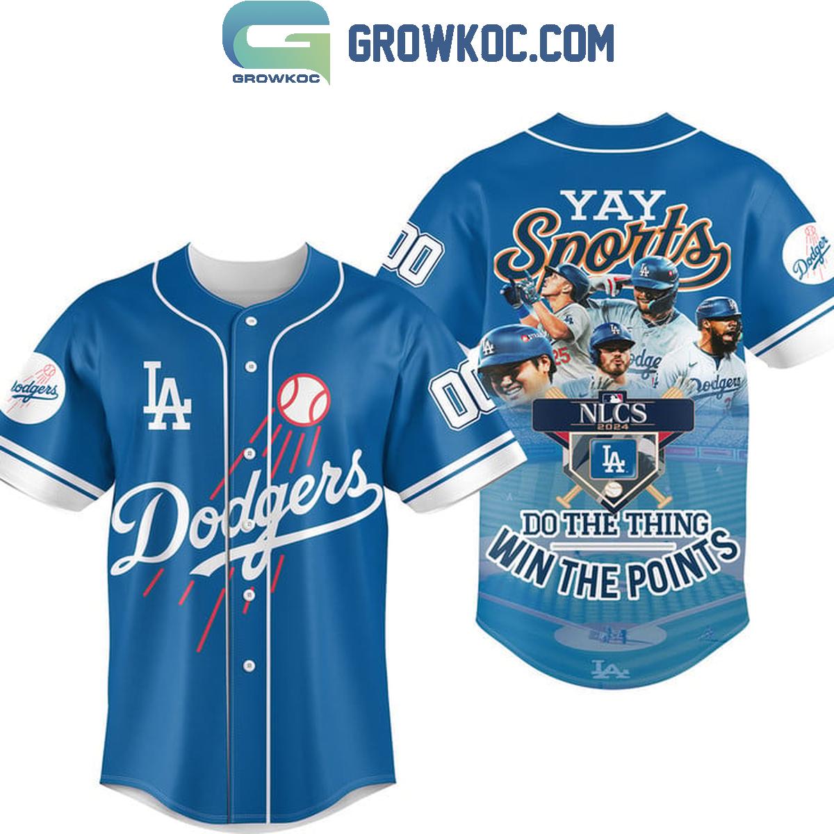 Los Angeles Dodgers Yay Sports NLCS 2024 Champions Personalized Baseball Jersey baseball jersey product view 2