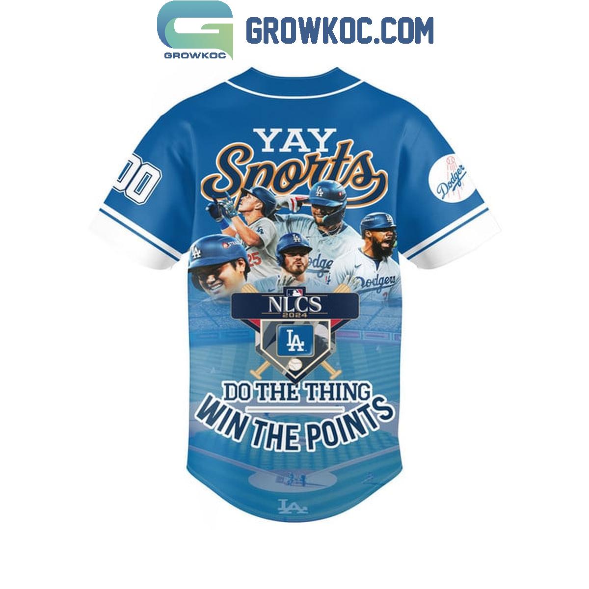 Los Angeles Dodgers Yay Sports NLCS 2024 Champions Personalized Baseball Jersey baseball jersey product view 4