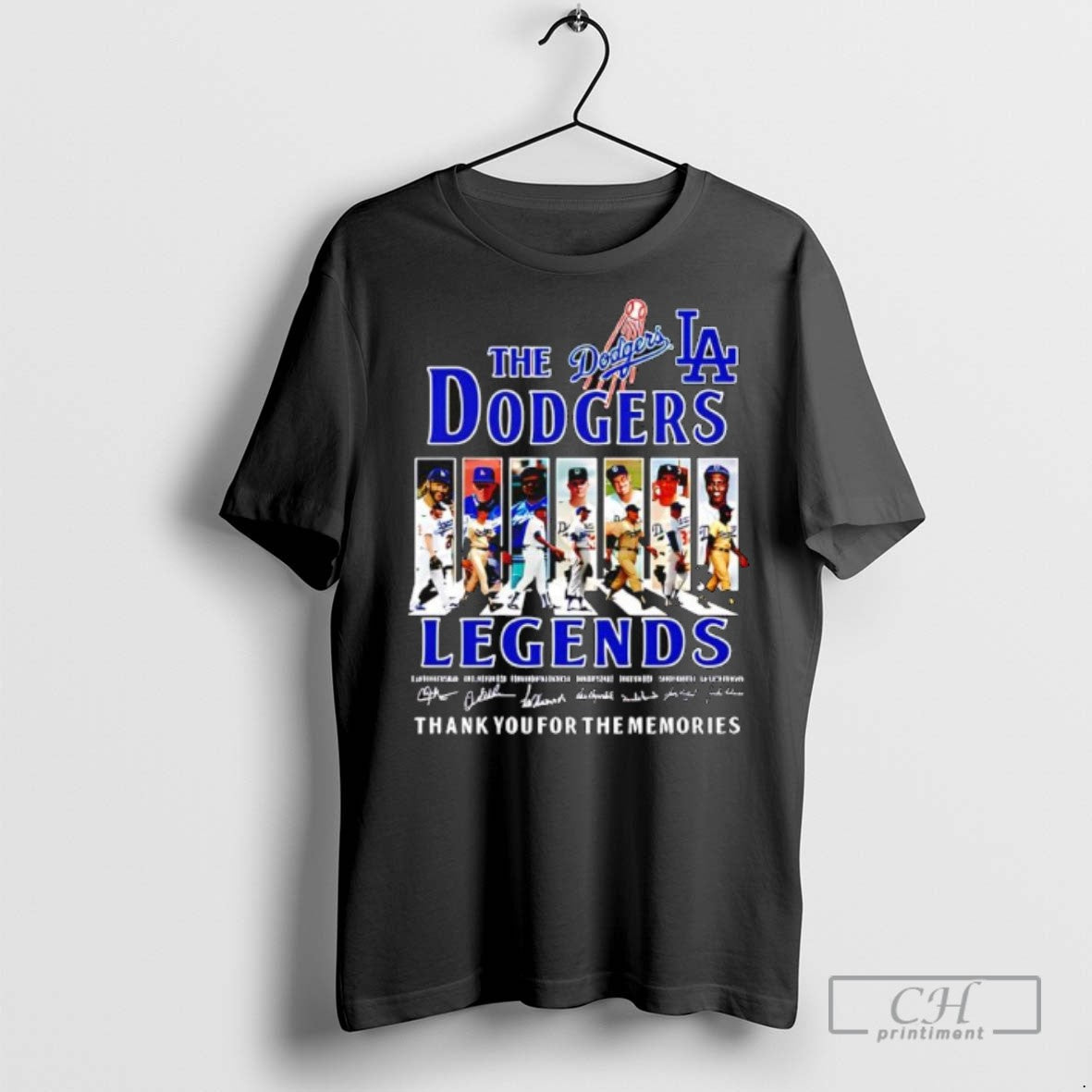 Los Angeles Dodgers Baseball Team Legends Thanks You For The Memories Cover Abbey Road Signatures - T-Shirt, Sweatshirt, Hoodie