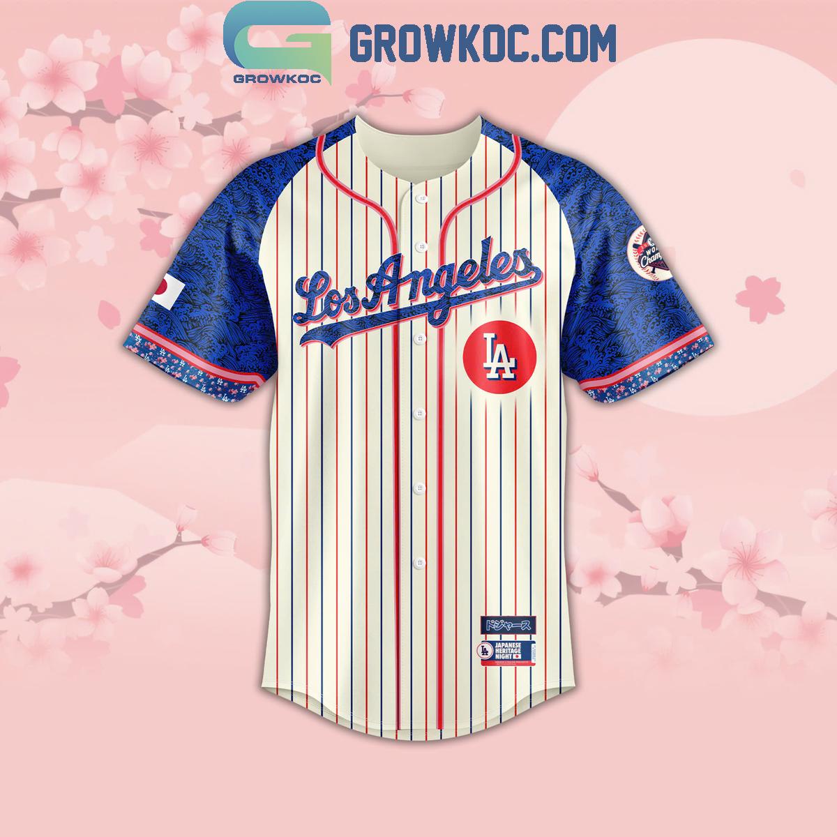 Los Angeles Dodgers x Japanese Heritage Night Baseball Jersey baseball jersey product view 2