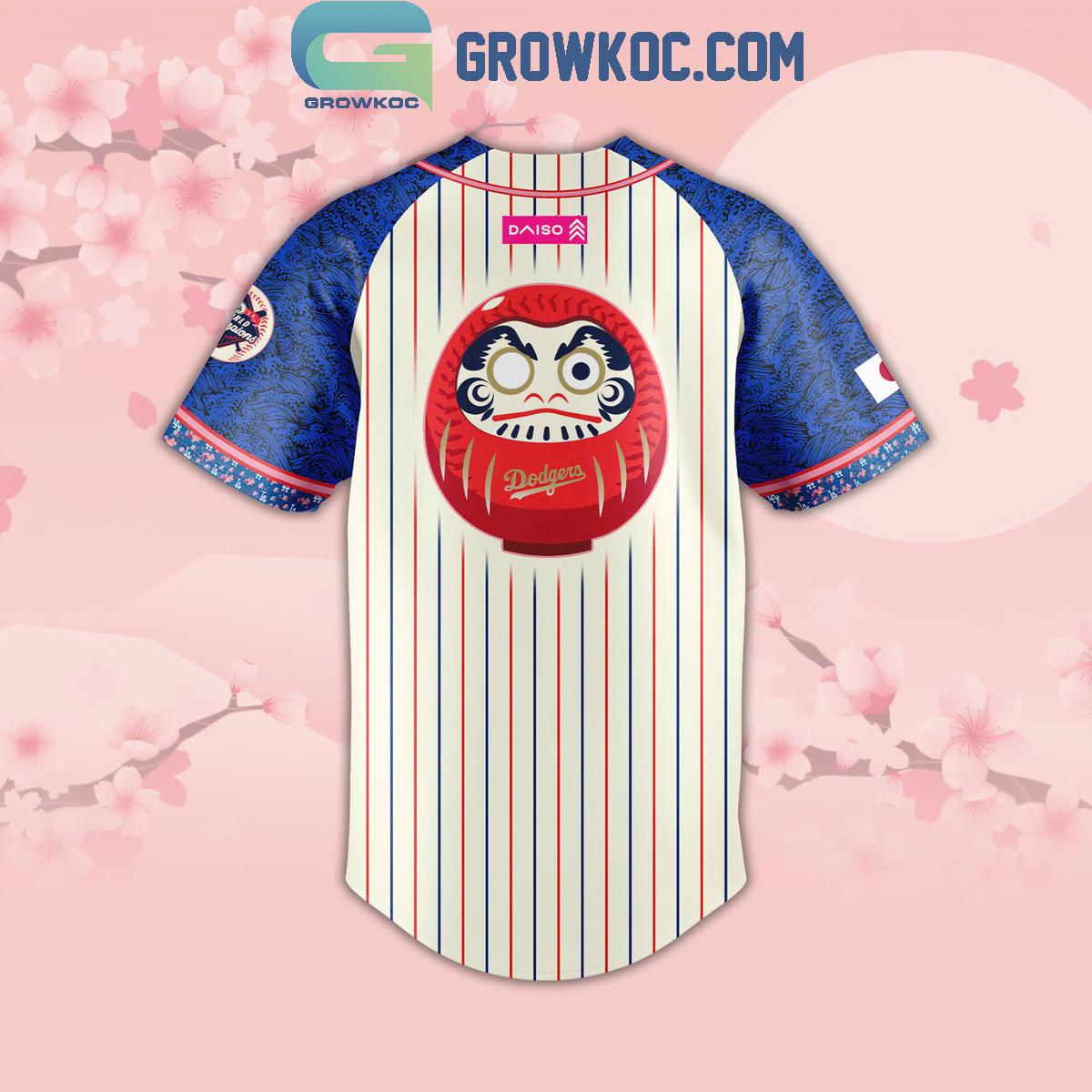Los Angeles Dodgers x Japanese Heritage Night Baseball Jersey baseball jersey product view 3