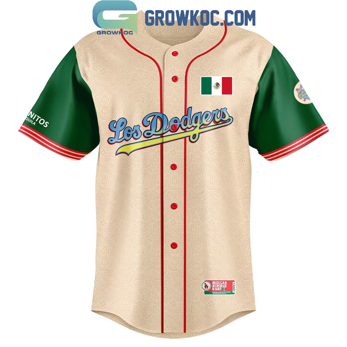 Los Angeles Dodgers x Mexican Heritage Night Baseball Jersey baseball jersey product view 2