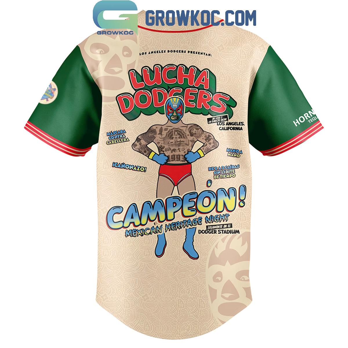 Los Angeles Dodgers x Mexican Heritage Night Baseball Jersey baseball jersey product view 3