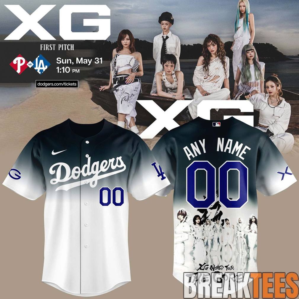 Los Angeles Dodgers x XG The Core Custom Baseball Jersey Unisex T-shirt, Sweatshirt, Hoodie, Long Sleeve Tee - T-Shirt, Sweatshirt, Hoodie