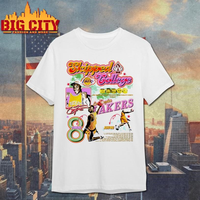 Los Angeles Lakers Kobe #8 College Tribute Shirt Unisex T-shirt, Sweatshirt, Hoodie, Long Sleeve Tee - T-Shirt, Sweatshirt, Hoodie