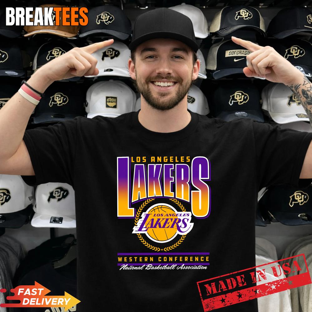Los Angeles Lakers Western Conference NBA Graphic T-Shirt Unisex T-shirt, Sweatshirt, Hoodie, Long Sleeve Tee - T-Shirt, Sweatshirt, Hoodie
