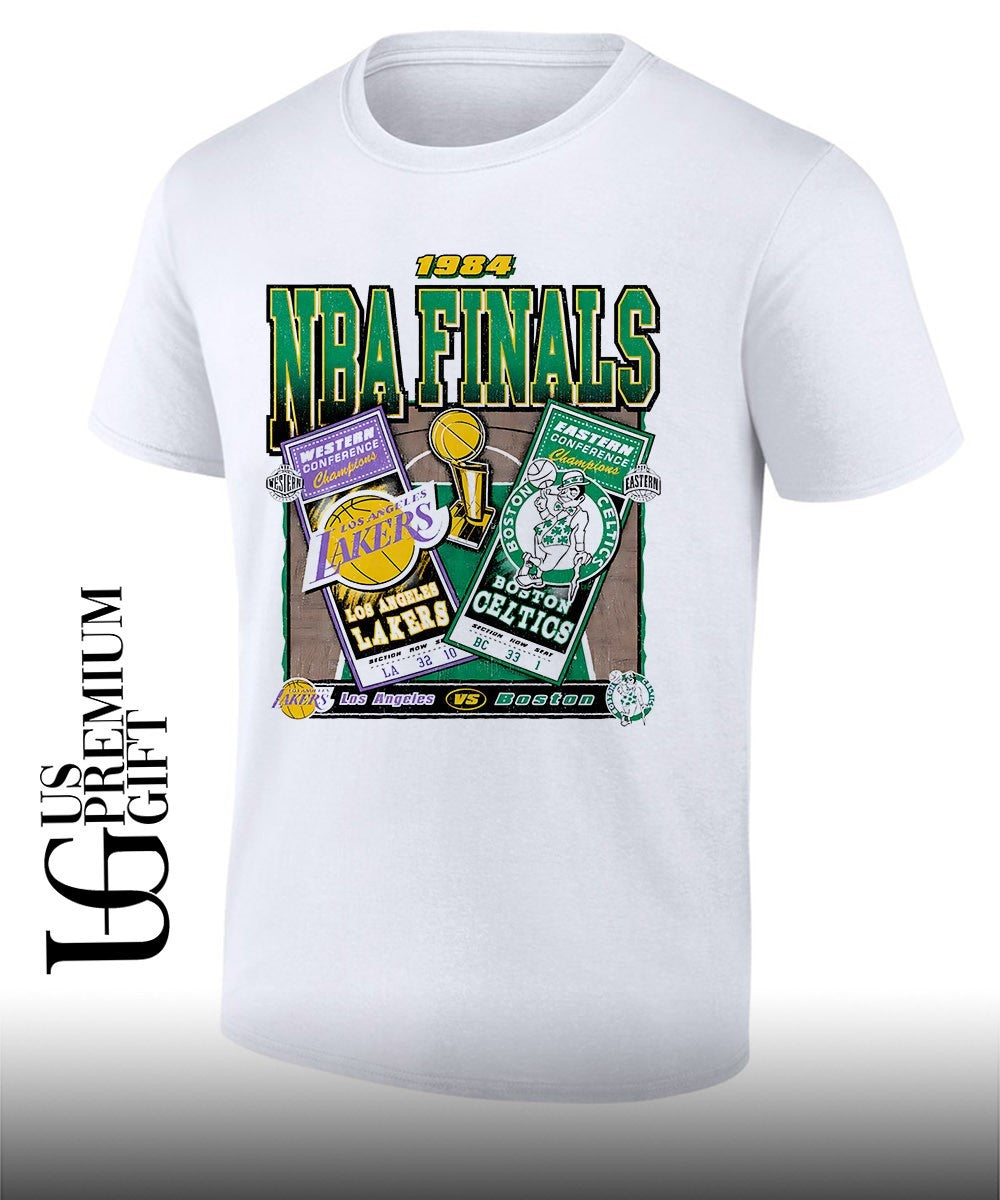 Los Angeles Lakers vs Boston Celtics 1984 NBA Finals dueling vintage shirt Unisex T-shirt, Sweatshirt, Hoodie, Long Sleeve Tee - T-Shirt, Sweatshirt, Hoodie