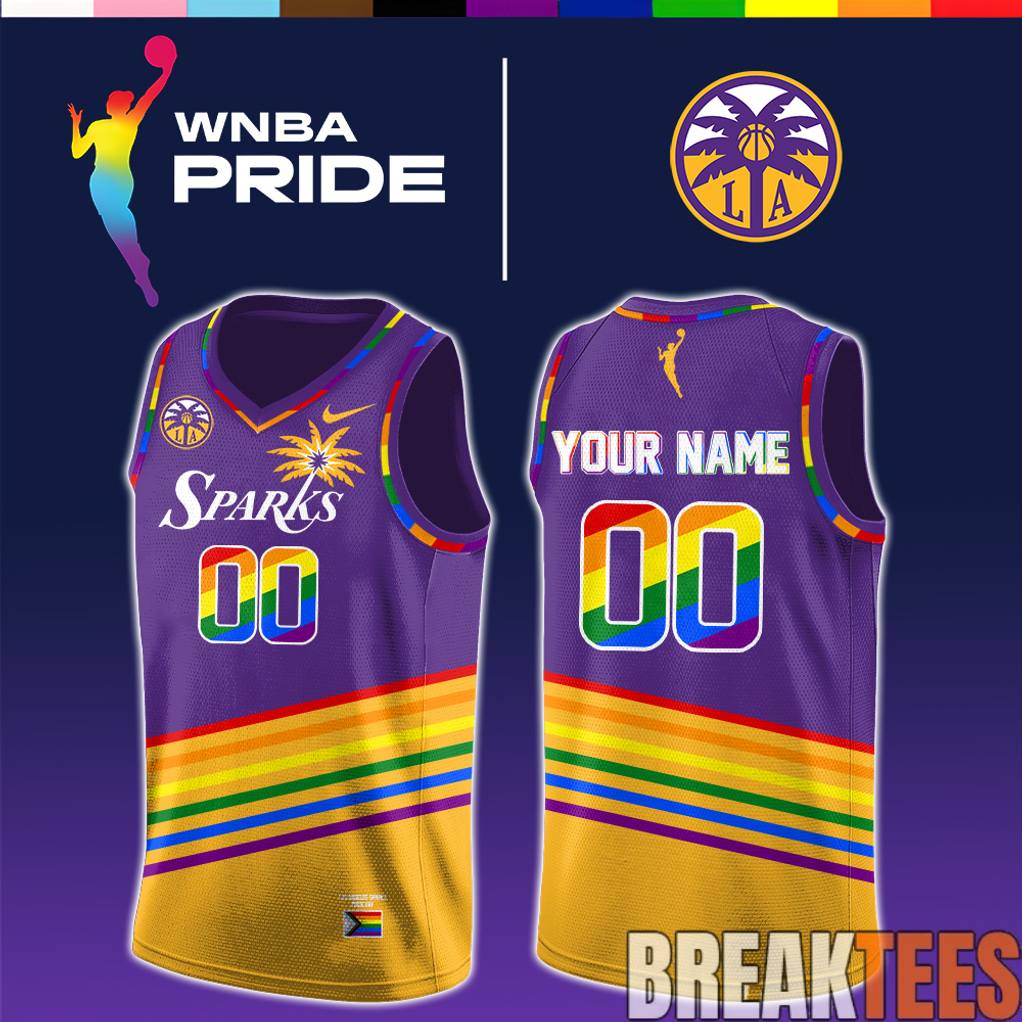 Los Angeles Sparks 2026 WNBA x Pride Day Limited Edition Jersey Unisex T-shirt, Sweatshirt, Hoodie, Long Sleeve Tee - T-Shirt, Sweatshirt, Hoodie