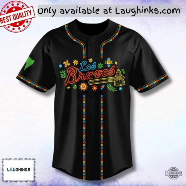 Los Bravos Night Braves Baseball Jersey Shirt Giveaway 23 September 2025 baseball jersey product view 1