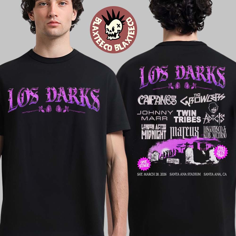Los Dark Festival 2026 Full Lineup Live In Santa Ana California 2026 At Santa Ana Stadium On March 28 2026 Two Sided T-Shirt - T-Shirt, Sweatshirt, Hoodie