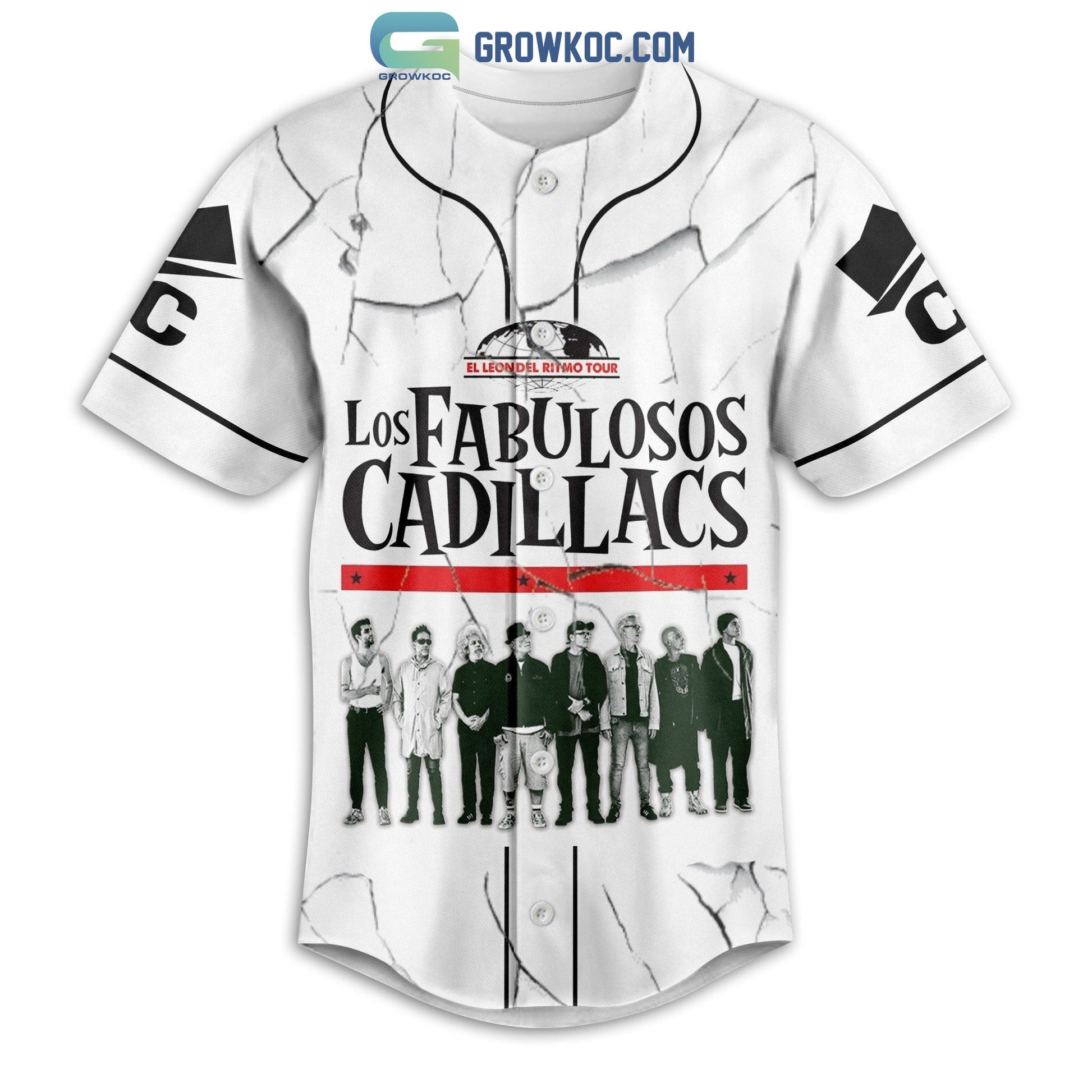 Los Fabulosos Cadillacs El Leon Del Ritmo Tour Personalized Baseball Jersey baseball jersey product view 2