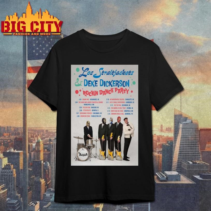 Los Straitjackets Rockin Dance Party Tour 26 Poster shirt Unisex T-shirt, Sweatshirt, Hoodie, Long Sleeve Tee - T-Shirt, Sweatshirt, Hoodie