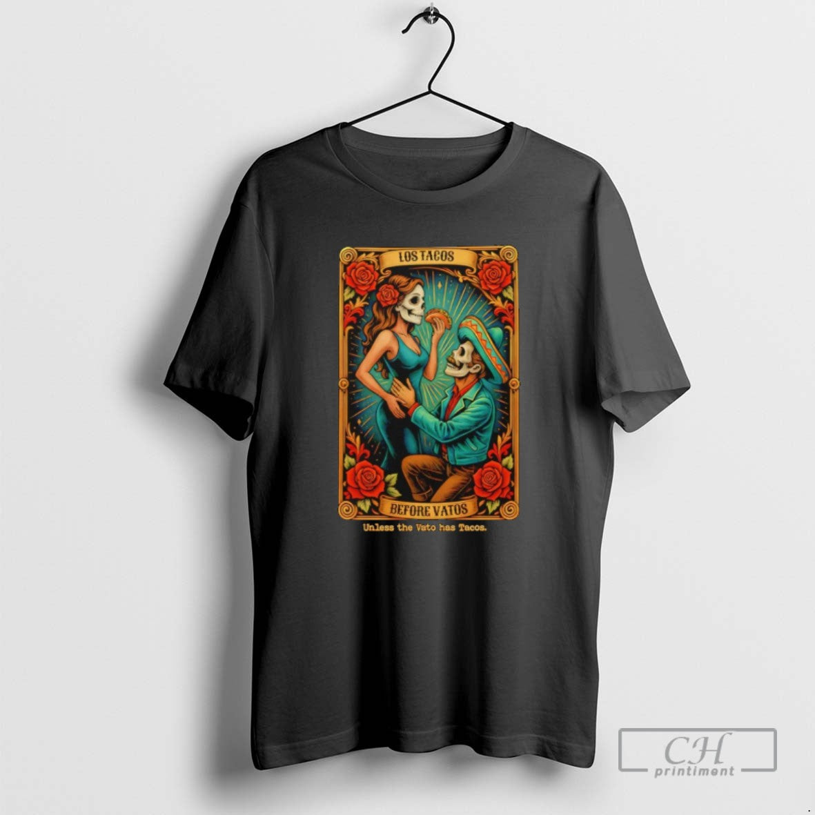 Los Tacos Before Vatos Tarot Card Halloween T Shirts Unisex T-shirt, Sweatshirt, Hoodie, Long Sleeve Tee - T-Shirt, Sweatshirt, Hoodie