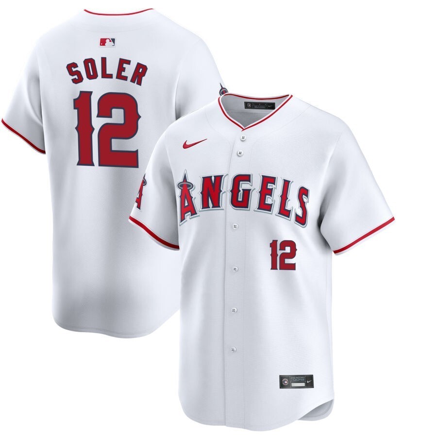Los Angeles Angels #12 Jorge Soler Style 1 Baseball Jersey baseball jersey product view 1