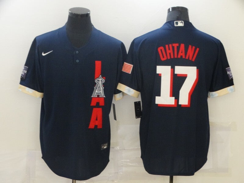 Los Angeles Angels #17 Shohei Ohtani All-Star Fan 166 Style 2 Baseball Jersey baseball jersey product view 1
