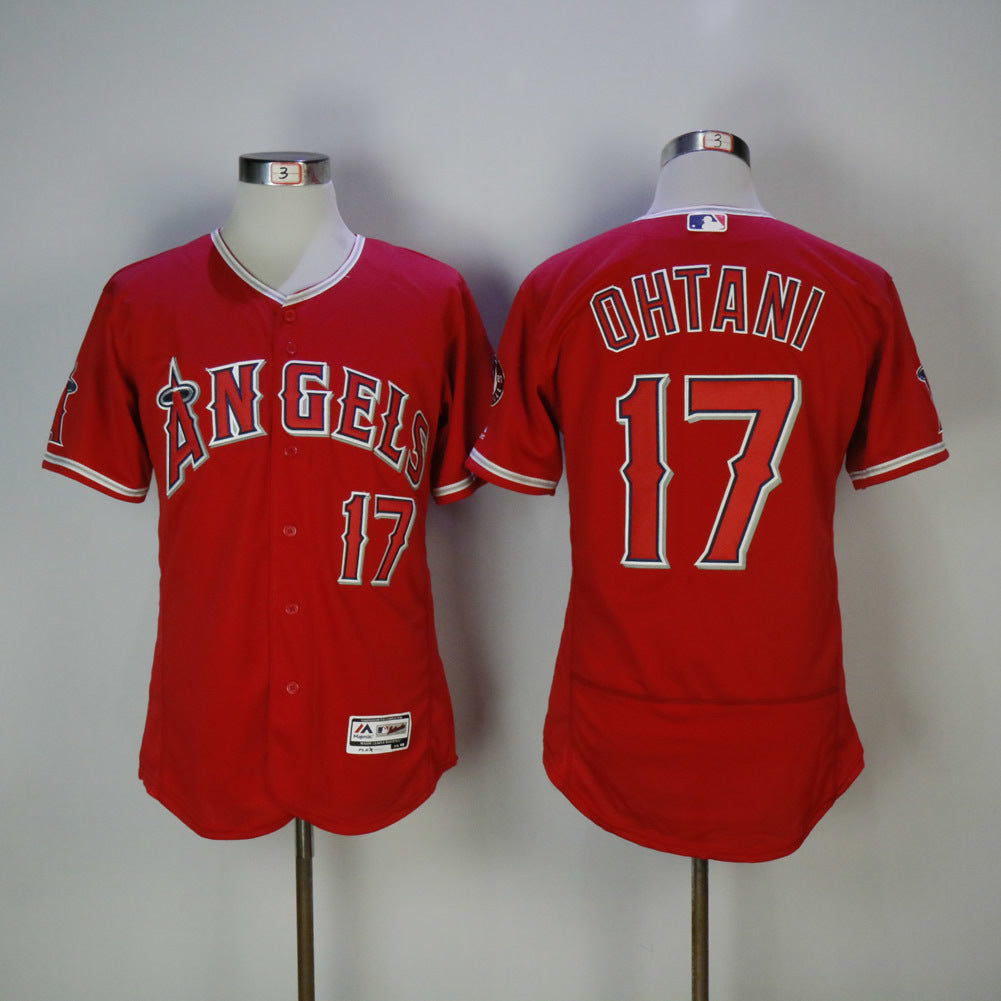 Los Angeles Angels #17 Shohei Ohtani Angels 17 Red Elite Baseball Jersey baseball jersey product view 1