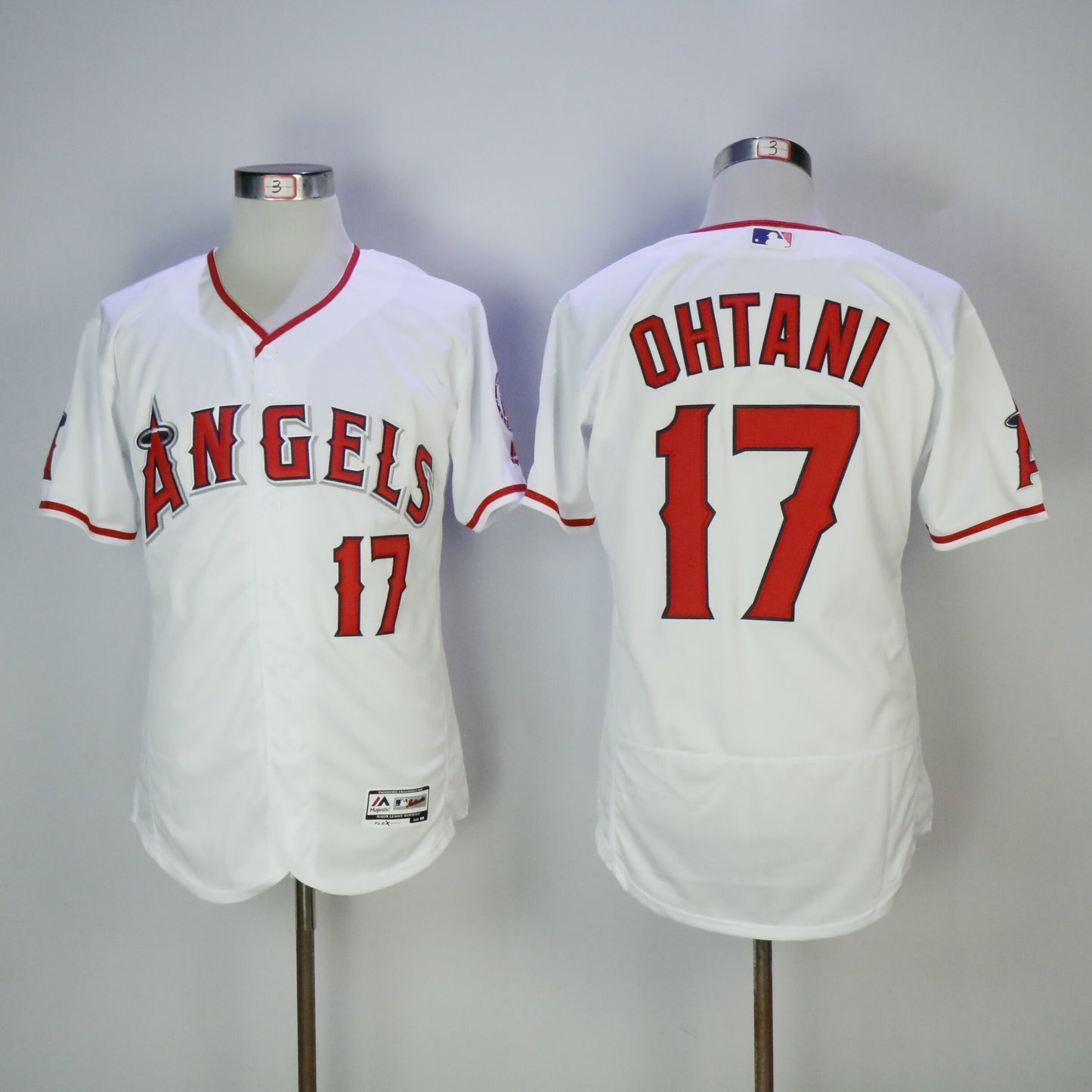 Los Angeles Angels #17 Shohei Ohtani White Baseball Jersey baseball jersey product view 1