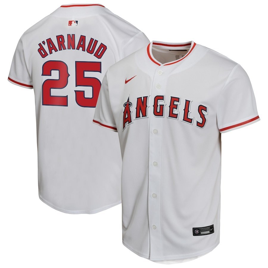 Los Angeles Angels #25 Travis d'Arnaud Baseball Jersey baseball jersey product view 1