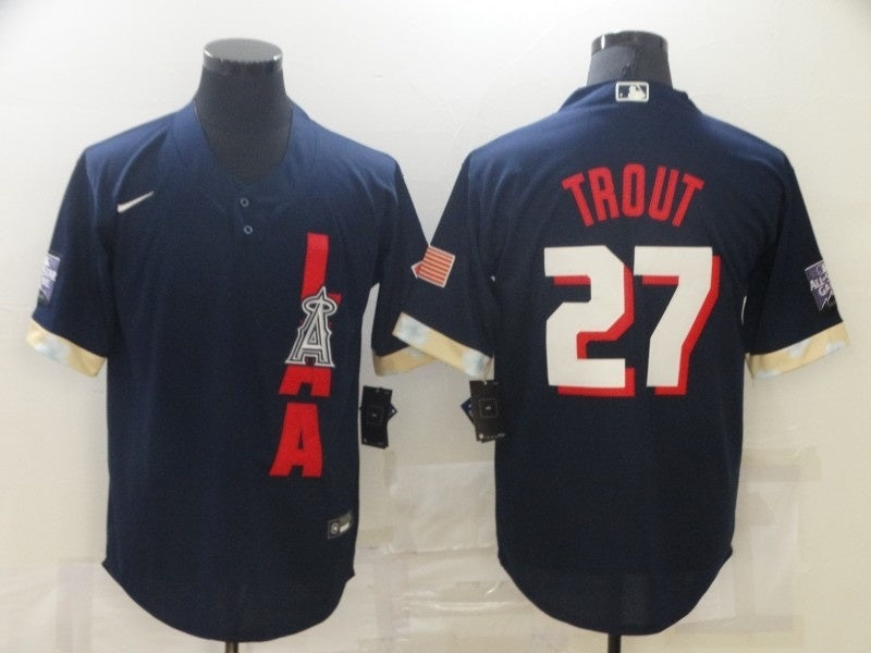 Los Angeles Angels #27 Mike Trout All-Star Fan 195 Baseball Jersey baseball jersey product view 1