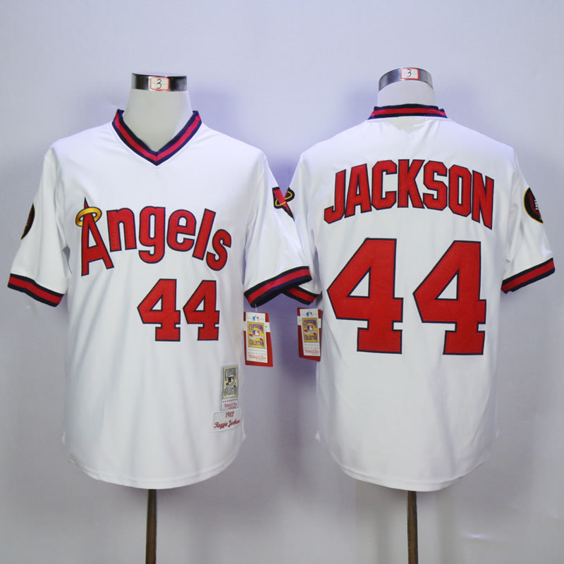 Los Angeles Angels #44 Jackson Angels 44 White Pullover 1982 Retro Baseball Jersey baseball jersey product view 1