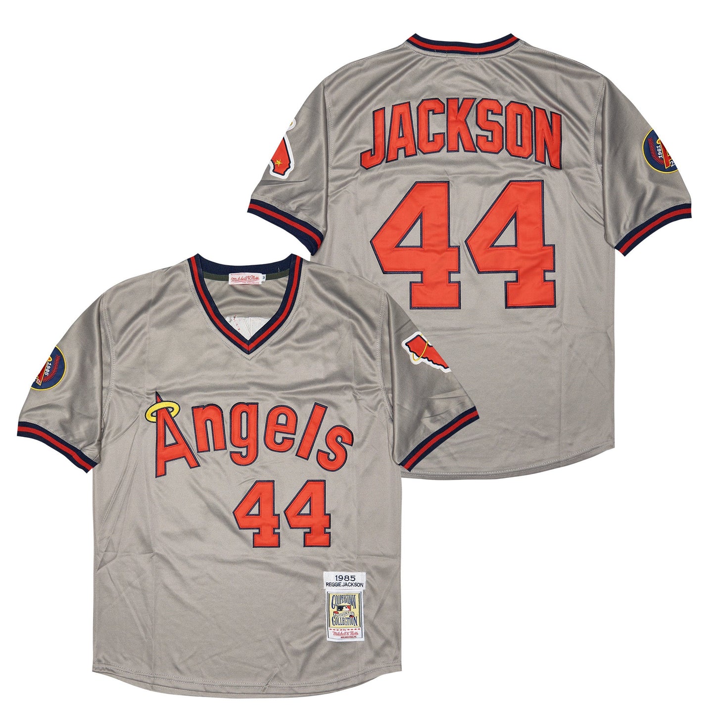 Los Angeles Angels #44 Reggie Jackson Style 1 Baseball Jersey baseball jersey product view 1