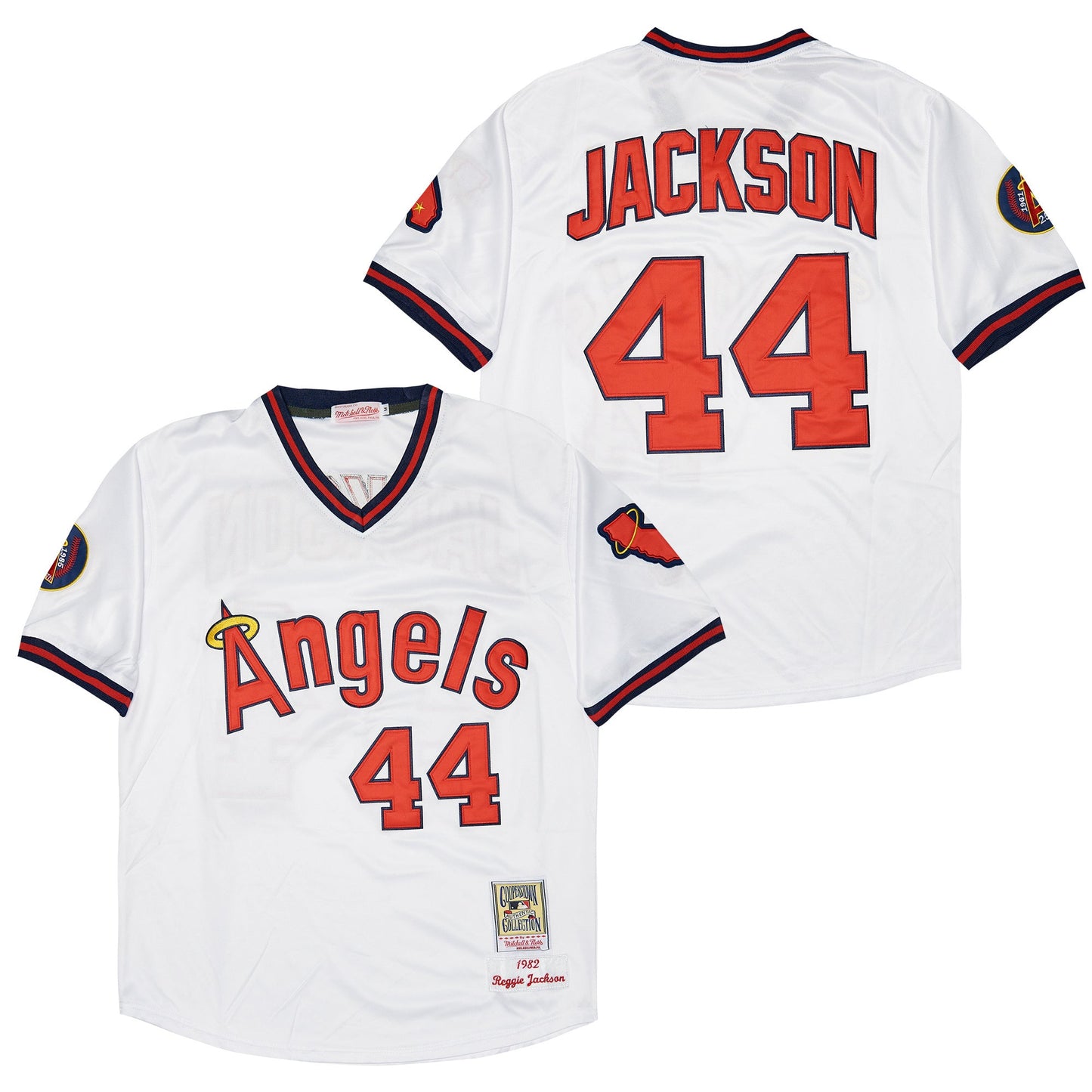 Los Angeles Angels #44 Reggie Jackson Style 2 Baseball Jersey baseball jersey product view 1