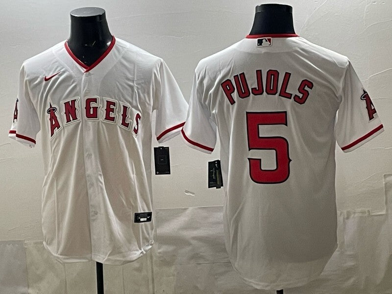 Los Angeles Angels #5 Albert Pujols Angels Adult Style 1 Baseball Jersey baseball jersey product view 1
