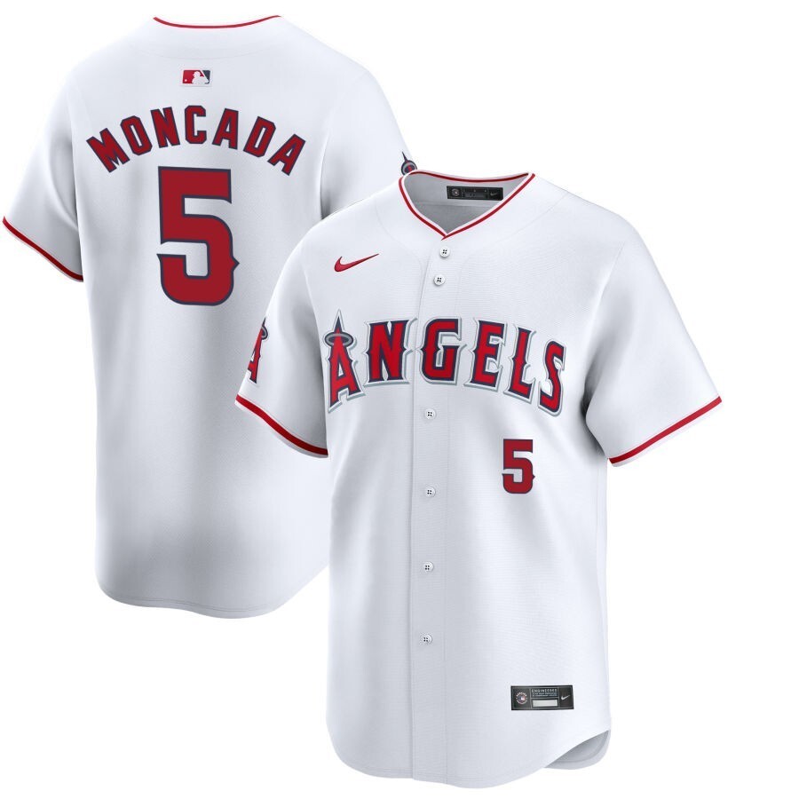 Los Angeles Angels #5 Yoán Moncada Baseball Jersey baseball jersey product view 1