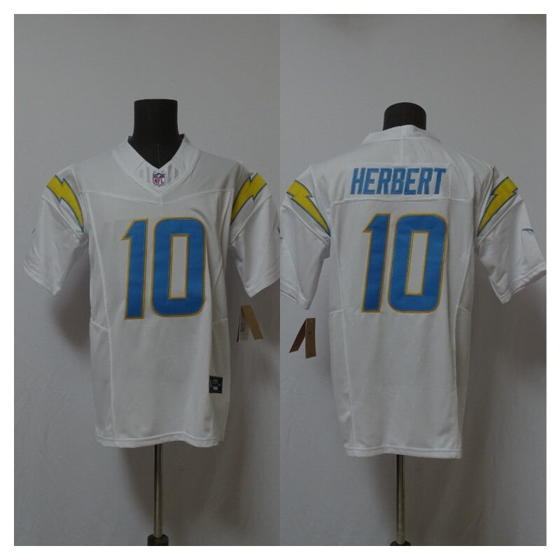 Los Angeles Chargers #10 Justin Herbert Lightning 3 Edition Style 2 Football Jersey football jersey product view 1