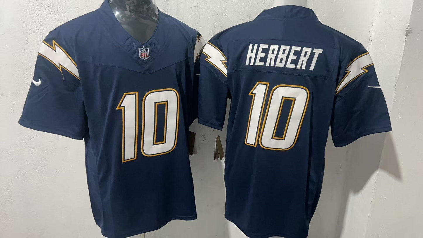 Los Angeles Chargers #10 Justin Herbert Style 5 Football Jersey football jersey product view 1