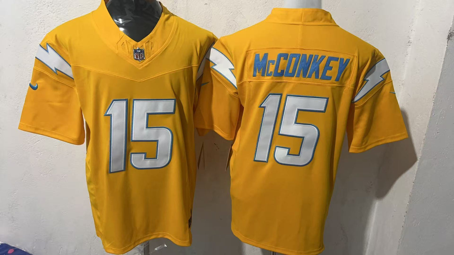 Los Angeles Chargers #15 Ladd McConkey Style 2 Football Jersey football jersey product view 1