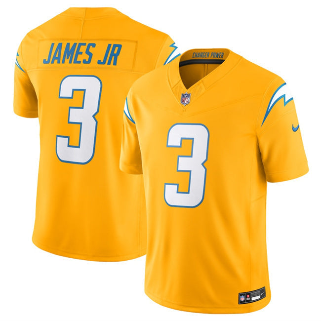 Los Angeles Chargers #3 Derwin James Jr. Gold 2025 F.U.S.E. Alternate Vapor Limited Football Jersey football jersey product view 1