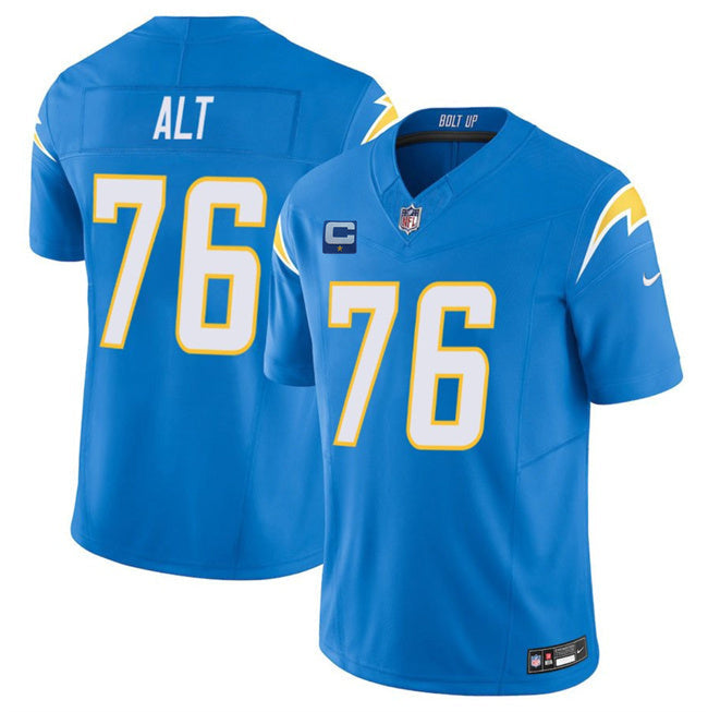 Los Angeles Chargers #76 Joe Alt Blue 2025 F.U.S.E With 1-Star C Patch Vapor Limited Football Jersey football jersey product view 1