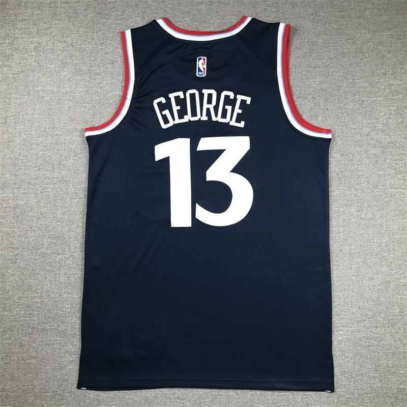 Los Angeles Clippers #13 Paul George Clippers 13 New Navy Style 1 Basketball Jersey basketball jersey product view 1