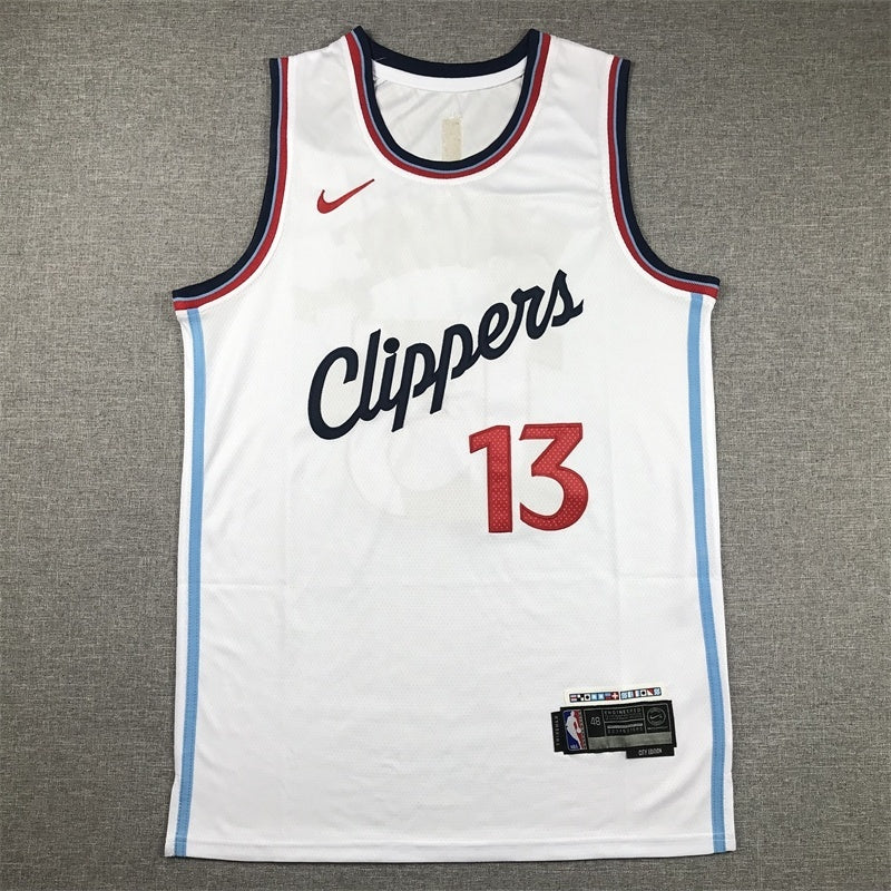 Los Angeles Clippers #13 Paul George Clippers 13 New White Style 2 Basketball Jersey basketball jersey product view 1