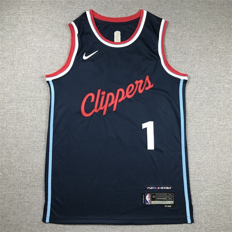 Los Angeles Clippers #1 James Harden Clippers 1 New Navy Style 2 Basketball Jersey basketball jersey product view 1
