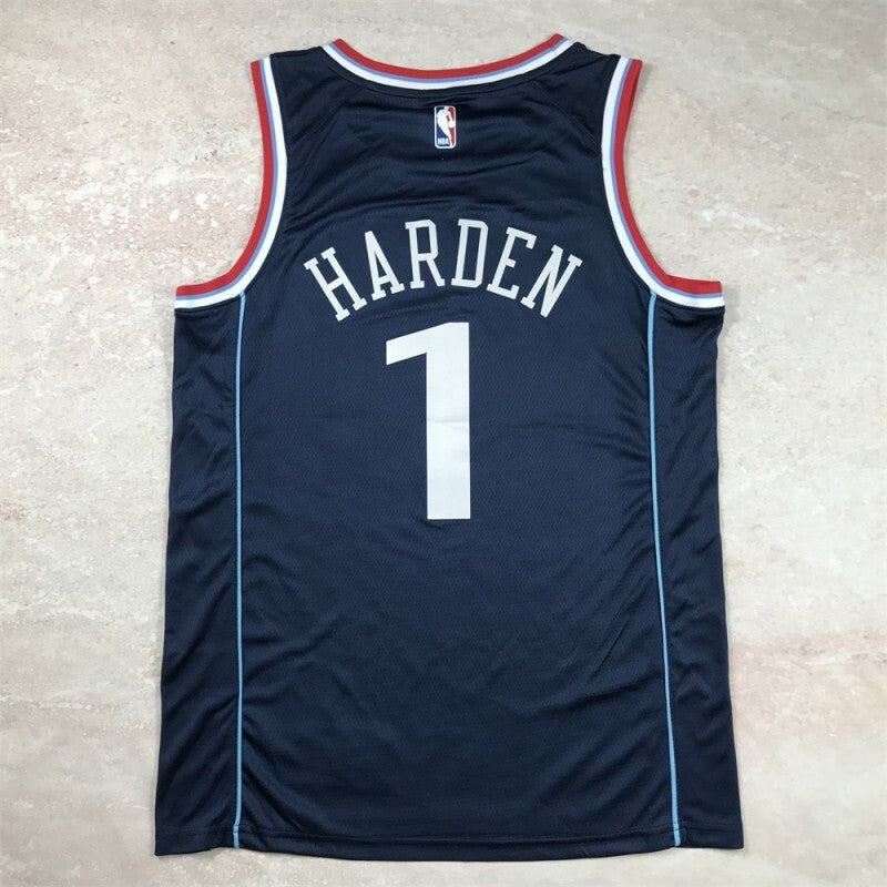 Los Angeles Clippers #1 James Harden Hot Press Clippers 1 Navy s-xxl Style 1 Basketball Jersey basketball jersey product view 1