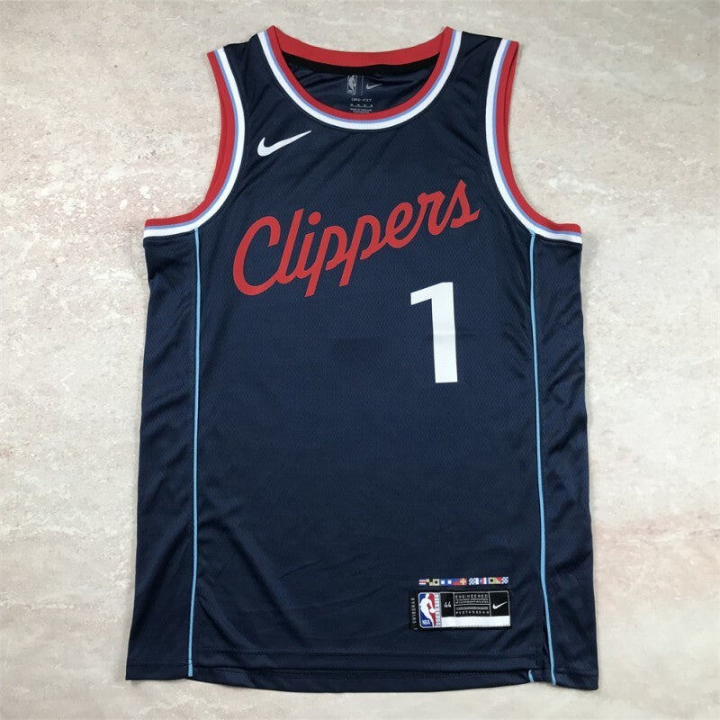 Los Angeles Clippers #1 James Harden Hot Press Clippers 1 Navy s-xxl Style 2 Basketball Jersey basketball jersey product view 1