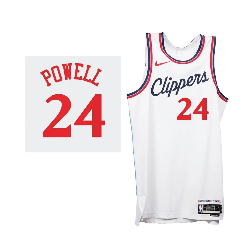 Los Angeles Clippers #24 Norman Powell 2024-25 Association Edition White Basketball Jersey basketball jersey product view 1