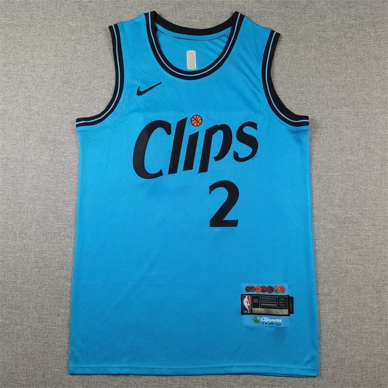 Los Angeles Clippers #2 Kawhi Leonard Clippers 2 Blue City Edition s-xxl Style 2 Basketball Jersey basketball jersey product view 1