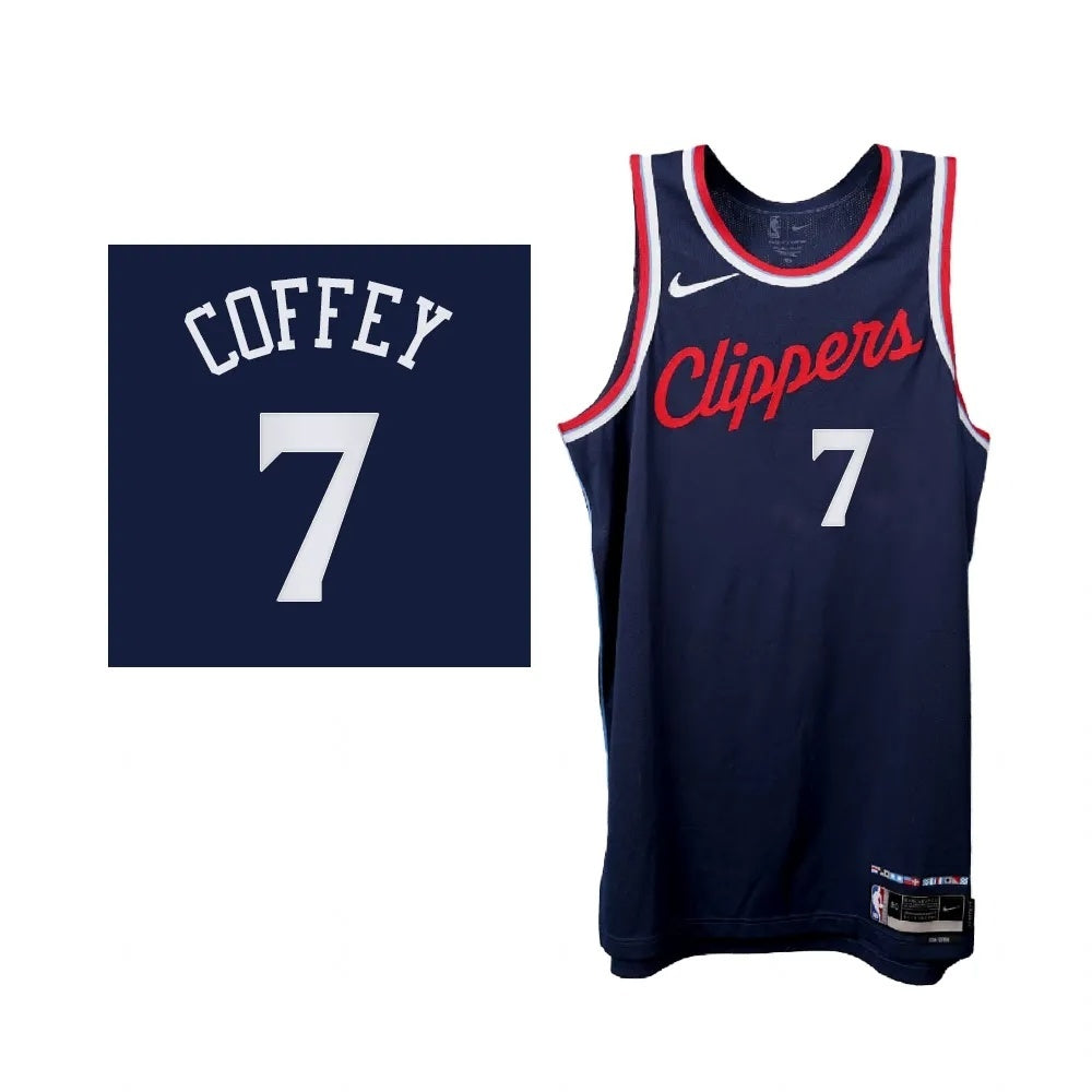 Los Angeles Clippers #7 Amir Coffey 2024-25 Icon Edition Navy Basketball Jersey basketball jersey product view 1