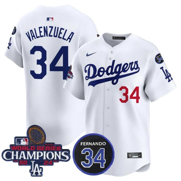 Los Angeles Dodgers Active Player Cuatom White 2024 World Series Champions With Baseball Jersey baseball jersey product view 1